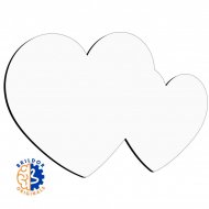 Sublimable MDF3 Wood Double Heart Photo Panels