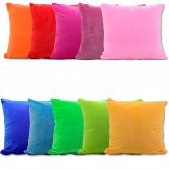 Fundas de tejido felpa para cojines con reverso de color