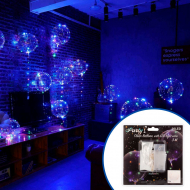 Globo transparente con luces LED multicolor