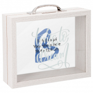 Tirelire cadres photo forme en bois valise