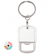 Sublimable Faux Leather Bottle Opener Keyrings