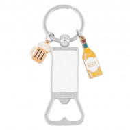 Flat Sublimable Bottle Opener Keyrings
