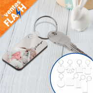 Porte-clés en MDF sublimables
