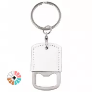 Sublimable Faux Leather Bottle Opener Keyrings