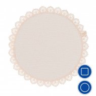 Sublimable Linen Tablecloth with Crochet Edge