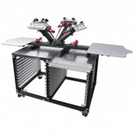 Screen Printing Machine with drying rack - Manual - 4 Colour