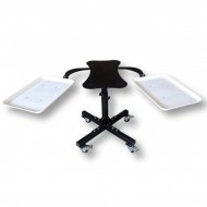 Table with Side Trays for Transfer Plates