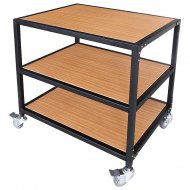 Table for Heat Presses with Wheels and Shelves