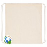 100% organic cotton drawstring bag