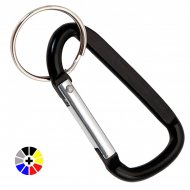 Aluminium Carabiners in Colours with Ring Keyring