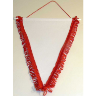 Banderín Triangular 250x180mm Blanco Rojo