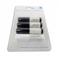 Pack bolígrafos blanco y negro 4 unidades para plotters Silhouette