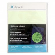 Papel adhesivo imprimible luminiscente Silhouette - Pack 2 hojas de 216x279mm