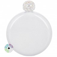 Sublimable Round Metal Flasks Glitter Finish