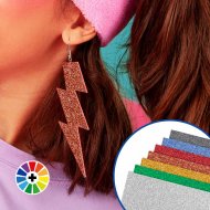 Láminas acrílicas colores glitter