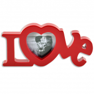 Portafotos Love 3D rojo