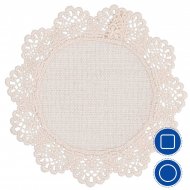Sublimable Linen Coaster with Crochet Edge