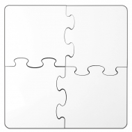 Sous-verre puzzle en bois pour sublimation 4 pièces