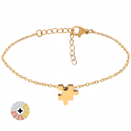 Bracelets médaille Puzzle pour gravure