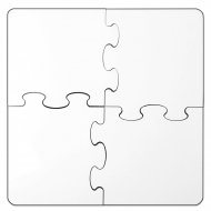 Sublimation Jigsaw Coaster - Wood - 4 Pieces