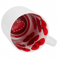 Taza sublimable interior preimpreso "Te amo"