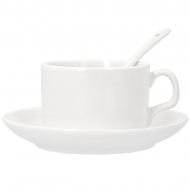 Sublimable Coffee Cup and Saucer