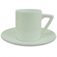 Tasse à café pour sublimation avec soucoupe