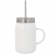 Sublimatable Stainless Steel Thermo Mug with Lid and Straw