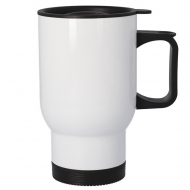 Sublimation Travel Mug - Stainless Steel - White