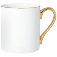 Mug en porcelaine sublimable avec bord et anse de couleur
