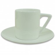 Sublimation Coffee Cup with Saucer - Pack 6 units