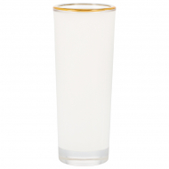 Vaso de chupito de cristal sublimable con filo dorado