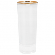 Shot glass de verre sublimable avec bord doré