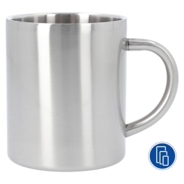 Tasse en acier inoxydable avec soucoupe 'HEDONISM