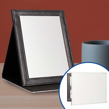Sublimable Folding Tabletop Mirrors Leatherette