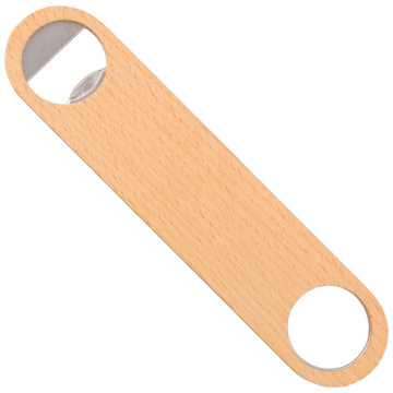 Bottle Opener Beech Wood and Stainless Steel Interior