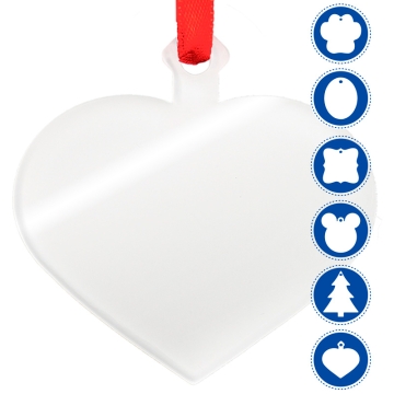 Sublimation Acrylic Christmas Ornaments with Ribbon