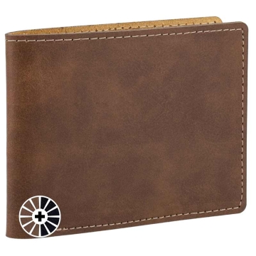 Billeteras hombre polipiel 9x12 bicolor para grabado