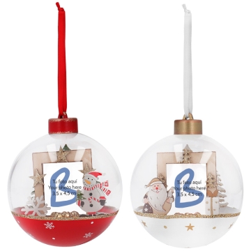 Boules porte-photo pour sapin de Noël - Série Aland et Loek
