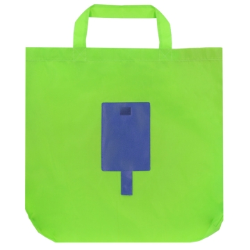 Bolsa plegable con fuelle - Verde manzana