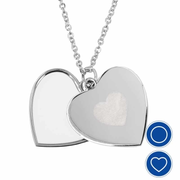 Collane con ciondolo sublimabile con cuore inciso
