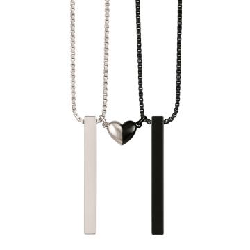 Magnetic Heart Necklaces for Engraving