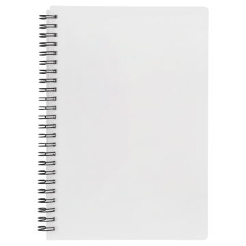 Caderno A5 de argolas com capas de plástico sublimável