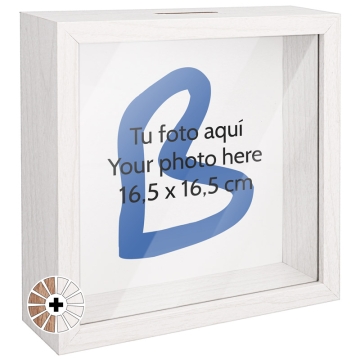 Salvadanai portafoto in legno