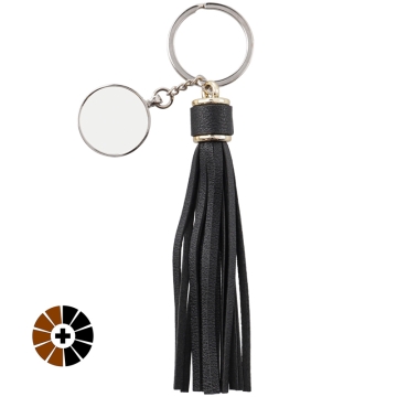 Porte-clés pendentifs sublimables avec franges en similicuir