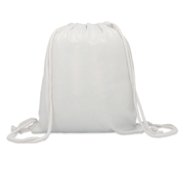 Mochila de cuerdas para sublimación blanca con purpurina