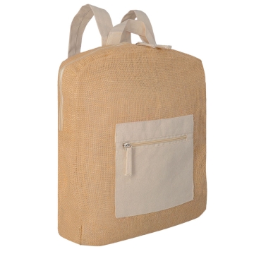 Sac à dos en coton et jute