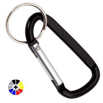 Aluminium Carabiners in Colours with Ring Keyring