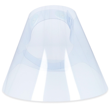 Pantalla protectora facial de plástico RPET transparente
