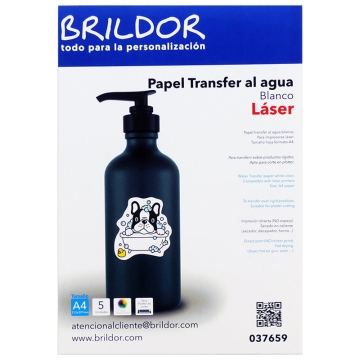 Papel transfer al agua para impresora láser